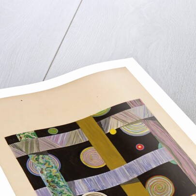 Textile design with spirals by Sergei Vasil'evich Chekhonin