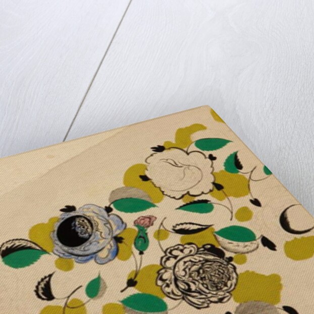 Textile design with roses, by Sergei Vasil'evich Chekhonin