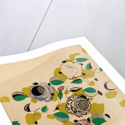 Textile design with roses, by Sergei Vasil'evich Chekhonin