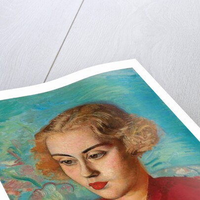 Woman in Red, 1936 by Boris Dmitrievich Grigoriev