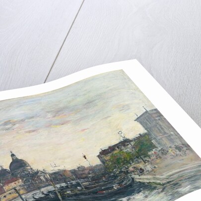 Venice, the Mole at the Entrance to the Grand Canal and the Salute, Evening, 1895 by Eugene Louis Boudin