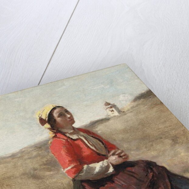 The Breton in Prayer by Jean Baptiste Camille Corot