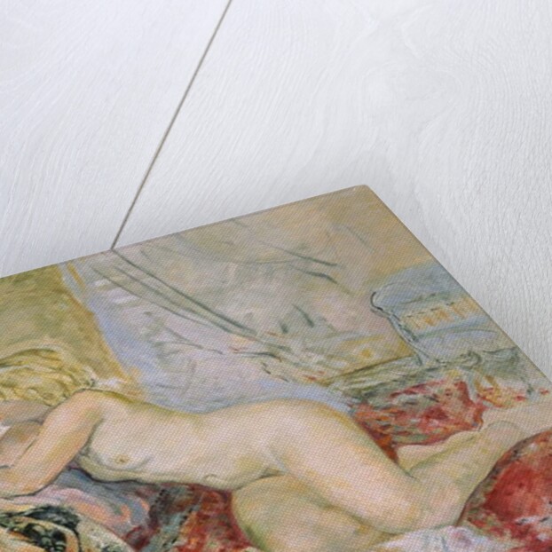 Nude Lying Against a Bed, by Henri Lebasque