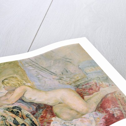 Nude Lying Against a Bed, by Henri Lebasque