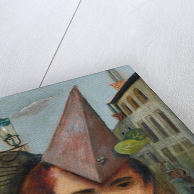 Self-portrait with a Paper Hat and Blue Scarf, c.1936 by Felix Nussbaum