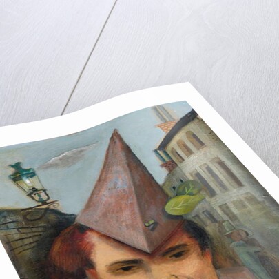 Self-portrait with a Paper Hat and Blue Scarf, c.1936 by Felix Nussbaum