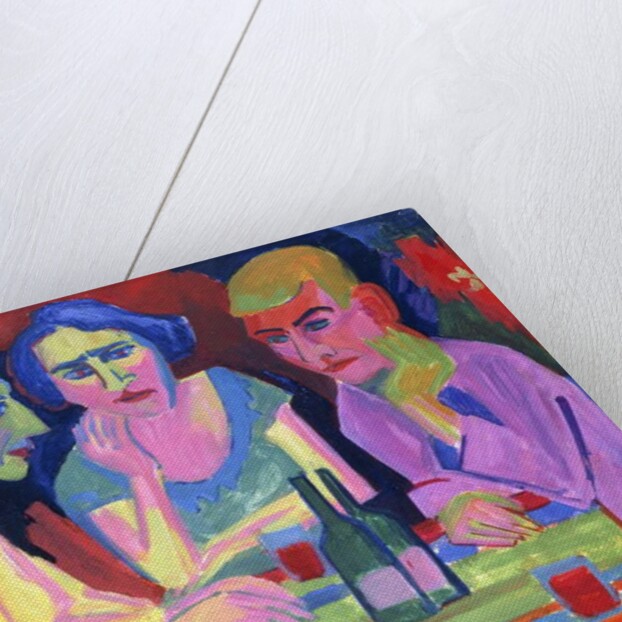 Three People at a Table, 1924 by Hermann Scherer