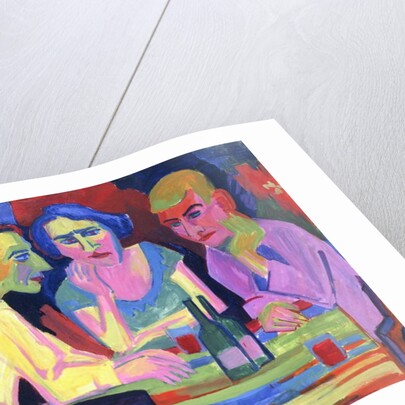 Three People at a Table, 1924 by Hermann Scherer