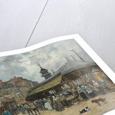 Market at Trouville; Marche a Trouville, 1878 by Eugene Louis Boudin