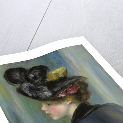 Young Woman with Black Hat; Jeune femme au chapeau noir, 1895 by Pierre Auguste Renoir