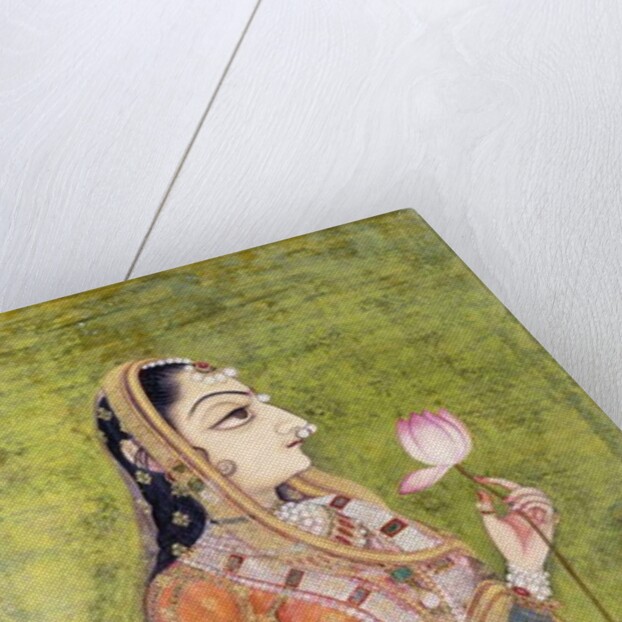 Portrait of a Lady Holding a Lotus, c. 1740-1750 by Indian School