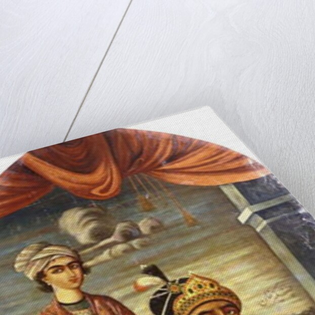 Portrait of Genghis Khan, with a Youth in Attendance, c.1803-4 by Ali Mihr