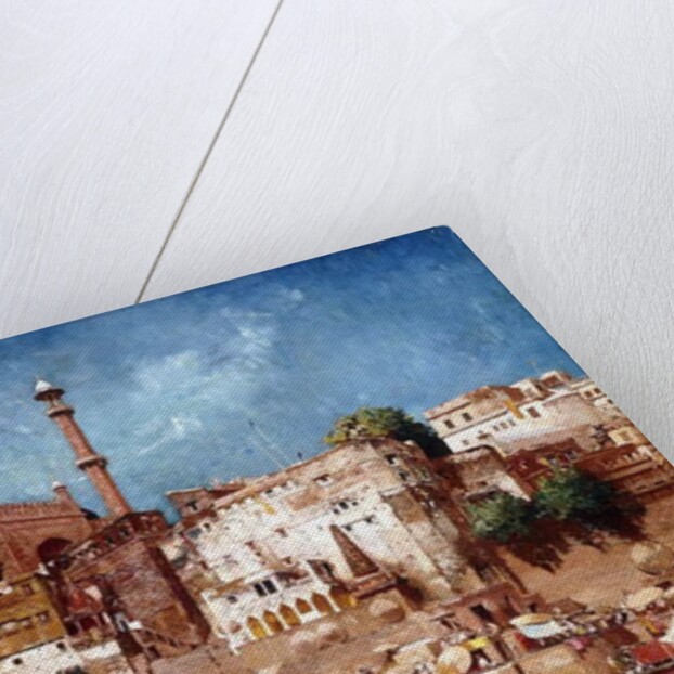 A View of the Ghats with Aurangzeb's Mosque, Benares by John Gleich