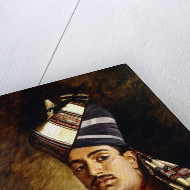 Portrait of a Sikh in Military Head-Dress by Hubert Vos