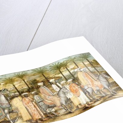 European Gentlemen in Procession of Orientals, c.1720 by Ottoman School