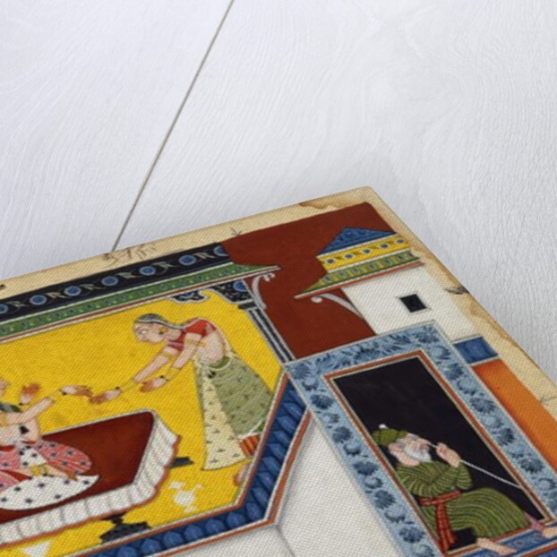 Kaikeyi, King Dasaratha's Second Queen, Rewarding the Hunchback Maidservant Manthara, c.1690-1700 by Indian School