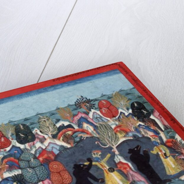 Krishna Fighting Jambavata, King of the Bears, c. 1775 by Nepalese School