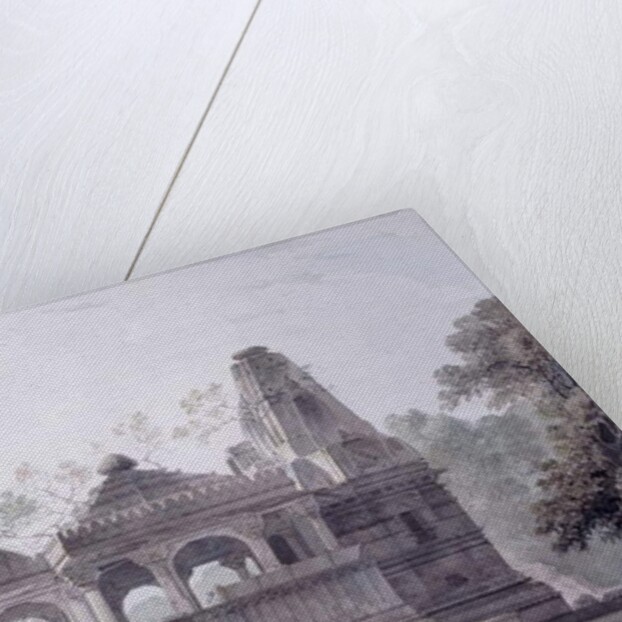 A Hindu Temple in the Fort of Rohtas, Bihar, by Thomas & William (1769-1837) Daniell