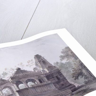 A Hindu Temple in the Fort of Rohtas, Bihar, by Thomas & William (1769-1837) Daniell