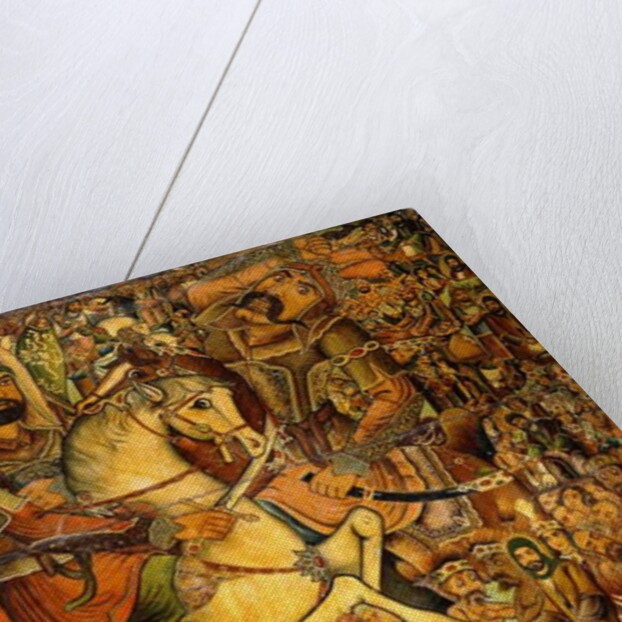 The Battle of Kerbala, 19th century by Persian School