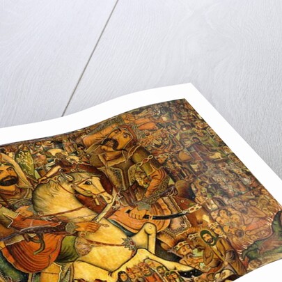 The Battle of Kerbala, 19th century by Persian School