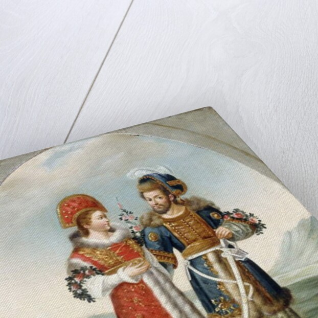 An Exotic Couple, early 19th century by Ottoman School