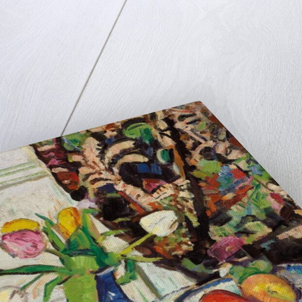 Still Life with Tulips and Fruit by George Leslie Hunter