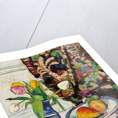 Still Life with Tulips and Fruit by George Leslie Hunter