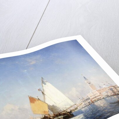 Boats on the Lagoon by Amedee Rosier