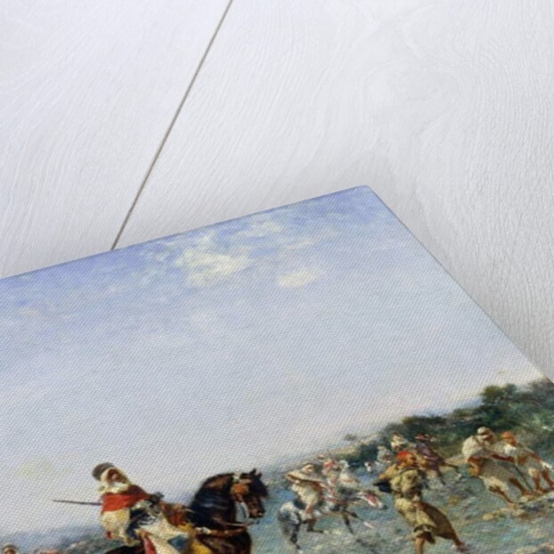 Arab Cavalry Fording a Stream, by Georges Washington