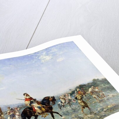 Arab Cavalry Fording a Stream, by Georges Washington