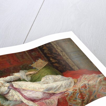 Reclining Turkish Woman; Femme Turque allongee, 1895 by Emile Henri La Porte