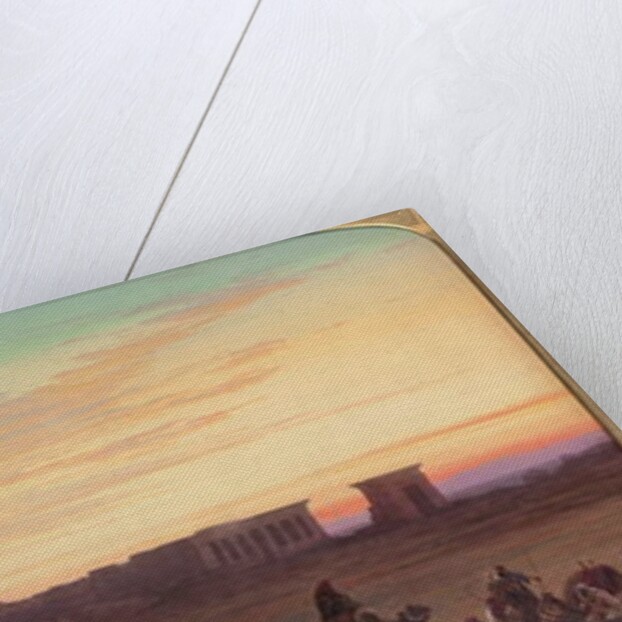 Bedouin Encampment Before the Temple of Hathor at Dendera, Egypt, 1867 by Charles Vacher