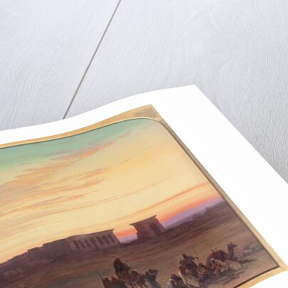 Bedouin Encampment Before the Temple of Hathor at Dendera, Egypt, 1867 by Charles Vacher