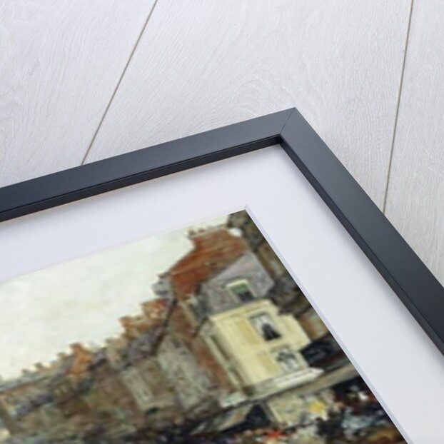 Marketplace by a Harbour by Luigi Loir