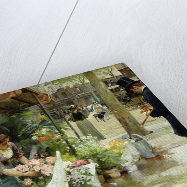 A Flower Market in Paris, 1891 by Louis de Schryver