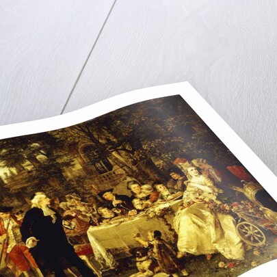 Wedding Party in the Garden of Fontainebleau by Carl Herpfer