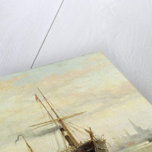 A Harbour Scene with a View of Venice by Bartolomeo Bezzi