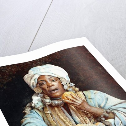 A North African Fruit Vendor by Giuseppe Signorini