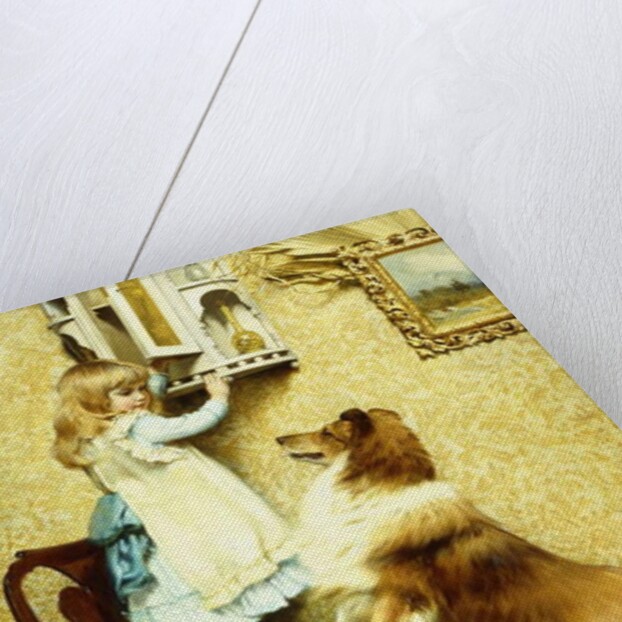 Little Girl and her Sheltie, 1892 by Charles Burton Barber