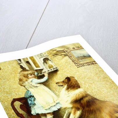 Little Girl and her Sheltie, 1892 by Charles Burton Barber