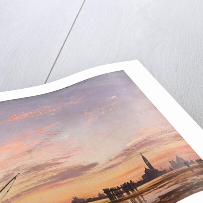 View Across the Lagoon, Venice, Sunset, 1850 by Edward William Cooke