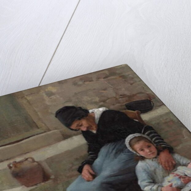 Grandma's Comfort, 1883 by Frederick Brown