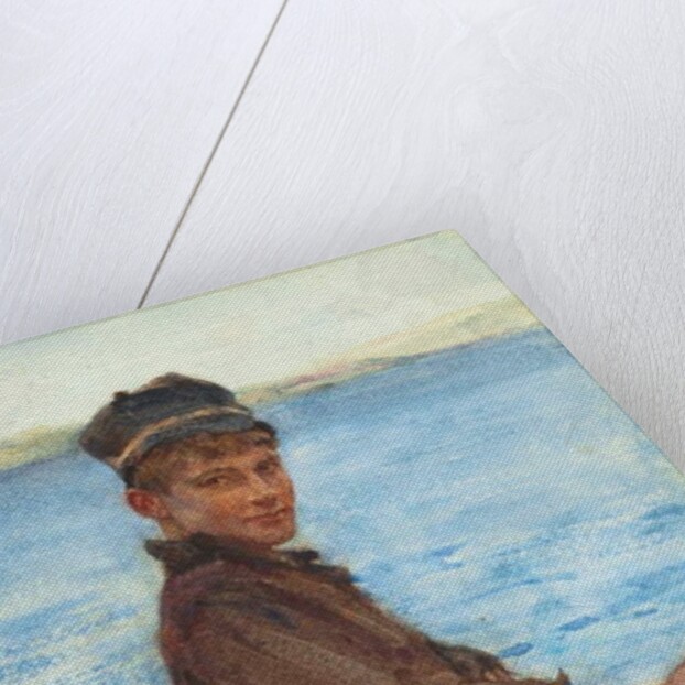 Steering the Punt, 1909 by Henry Scott Tuke