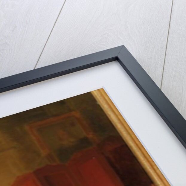 A family gathered around a lamplit table, 1854 by Petrus Kiers