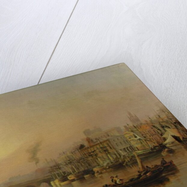 View of Newcastle from the River Tyne, with shipping in the foreground, 1831 by Thomas Miles Richardson