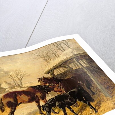 A farmyard in winter by John Frederick Herring Jnr