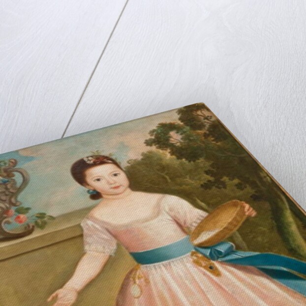 Girl feeding chickens, c.1811-20 by English School