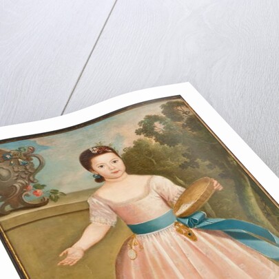 Girl feeding chickens, c.1811-20 by English School