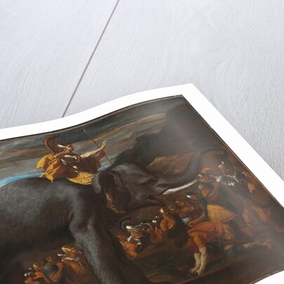 Hannibal Crossing the Alps on an Elephant by Nicolas Poussin